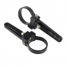 Longacre Style Rear View Interior Mirror Mounting Brackets Heavy Duty - Short 38mm (Pair)