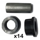 Poly Bush Set MK Indy Front (28 Halves and 14 Crush Tubes)